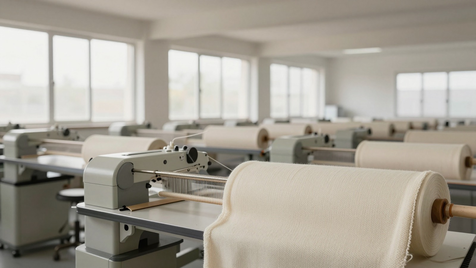 Inside the Marinho & Macedo knitting mill in Gominhães, Portugal